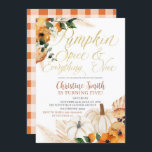 Convite de Aniversário do Boho Orange Pumpkin Kid<br><div class="desc">Convite para Festa de aniversário do Boho Orange Pumpkin Kid</div>