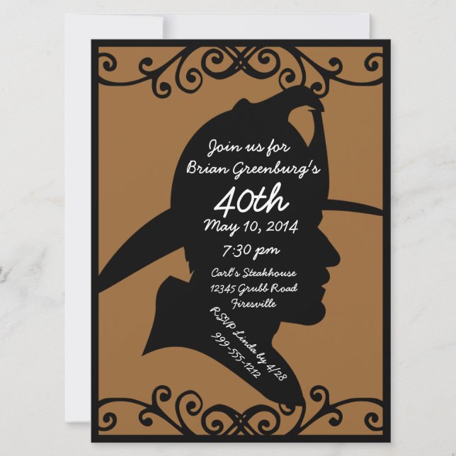 Convite de Aniversário do Bombeiro (Frente)