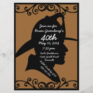 Convite de Aniversário do Bombeiro