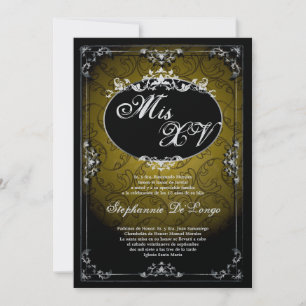 Convite de Aniversário do Broach Quinceanera 5x7