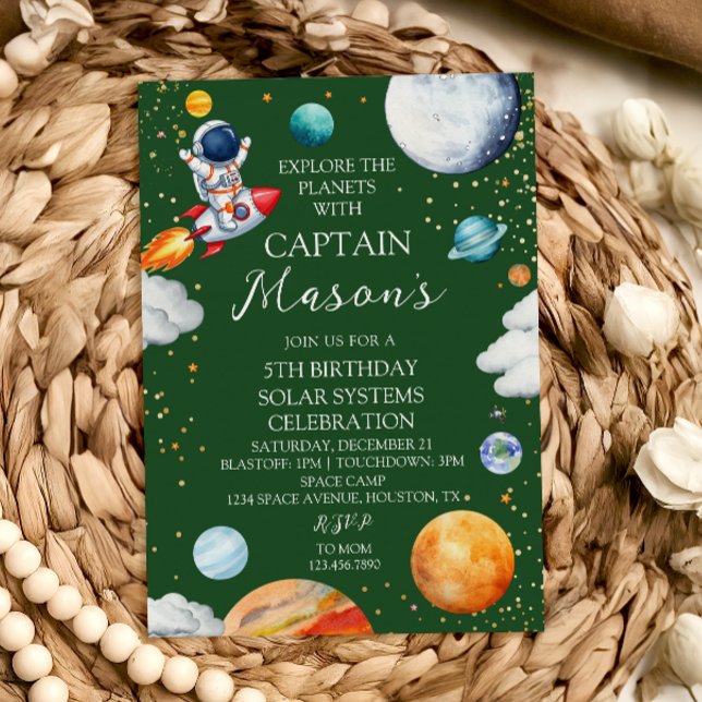 Convite de Aniversário do Capitão Espaço para Cria (Criador carregado)