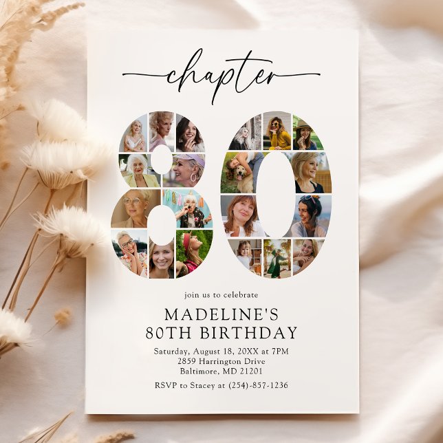 Convite de Aniversário do Capítulo 80 Personalizad (Criador carregado)