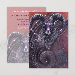 Convite de aniversário do Capricorn Zodiac