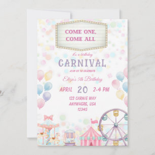 Convite de Aniversário do Carnaval
