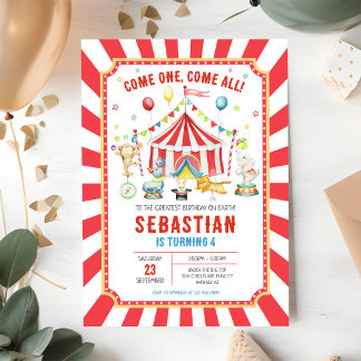 Convite de Aniversário do Carnaval do Circo