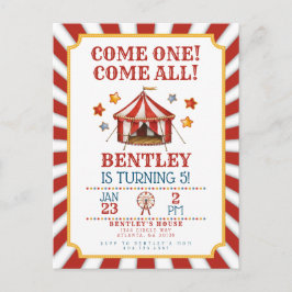 Convite de Aniversário do Carnaval do Circo