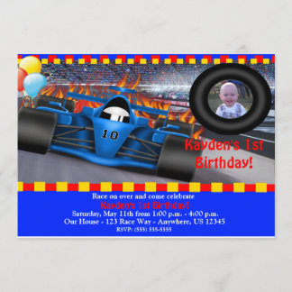 Convite de Aniversário do Carro Race