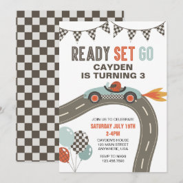Convite de Aniversário do Carro Race