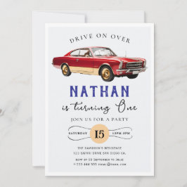 Convite de Aniversário do Carro Race