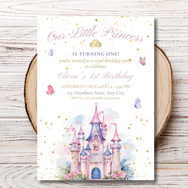 Convite de Aniversário do Castelo da Princesa Real (Criador carregado)