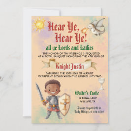 Convite de Aniversário do Cavaleiro Renascentista 