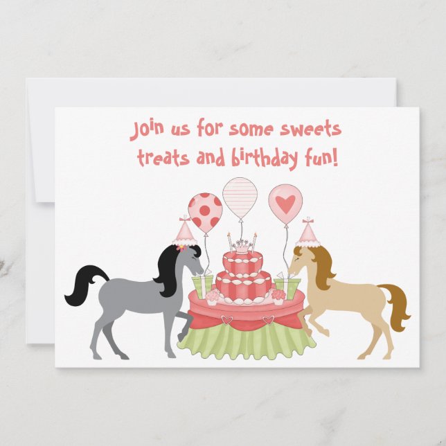 Convite de Aniversário do Cavalo dos Pôs Bonito (Frente)