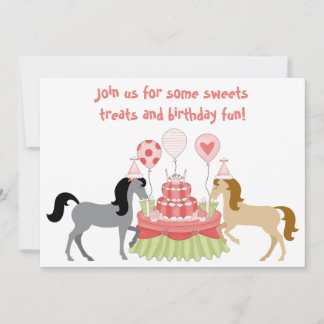 Convite de Aniversário do Cavalo dos Pôs Bonito