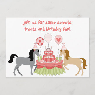 Convite de Aniversário do Cavalo dos Pôs Bonito