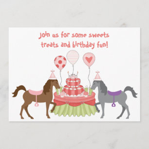 Convite de Aniversário do Cavalo dos Pôs Bonito