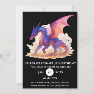 Convite de Aniversário do Celestial Flame Dragon