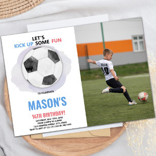 Convite de Aniversário do Center Ball Soccer com F