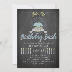 Convite de Aniversário do Chalkboard
