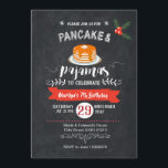 Convite de Aniversário do Chalkboard Pancake e Paj<br><div class="desc">Convite de Aniversário do Chalkboard Pancake e Pajamas</div>