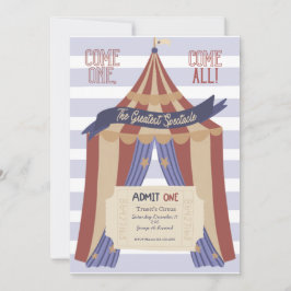 Convite de Aniversário do Circo Admita UM