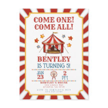 Convite de Aniversário do Circo Carnaval