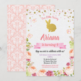 convite de aniversário do coelho da Páscoa para me