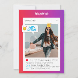 Convite de Aniversário do Color InstaParty