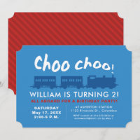 Convite de aniversário do comboio