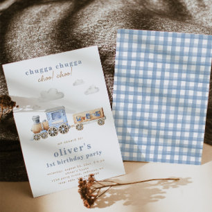 Convite de Aniversário do Comboio de Aquarela Co