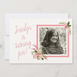 Convite de Aniversário do Coral Floral - Dois lado