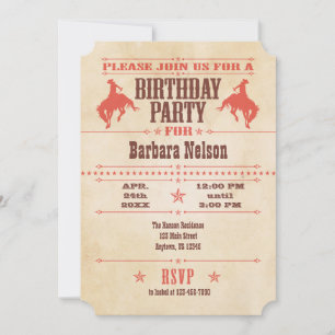 Convite de Aniversário do Coral Vintage