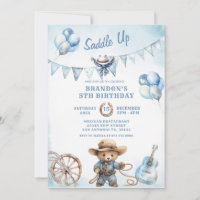 Convite de Aniversário do Country Western Boy