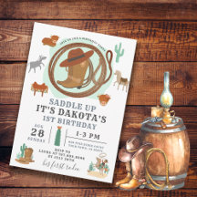 Convite de Aniversário do Cowboy