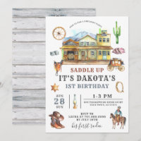 Convite de Aniversário do Cowboy