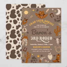 Convite de Aniversário do Cowboy | 3.o Convite Rod