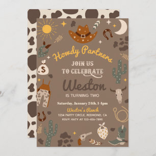 Convite de Aniversário do Cowboy   Convite Ocident