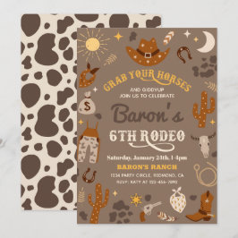 Convite de Aniversário do Cowboy | Convite para 6 