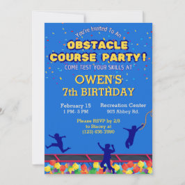 Convite de Aniversário do Curso de Obstáculo