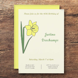 Convite de Aniversário do Daffodil Botânico
