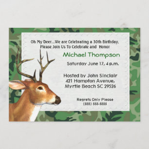 Convite de Aniversário do Deer Hunter