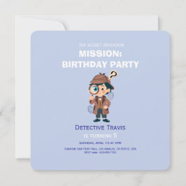 Convite de Aniversário do Detetive Bonitinho