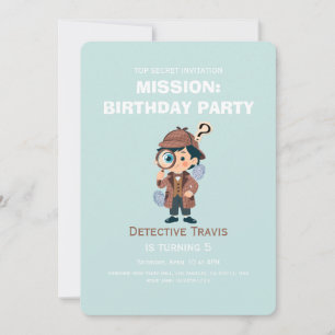 Convite de Aniversário do Detetive Bonitinho