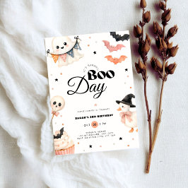 Convite de Aniversário do Dia das Bruxas Boo Day