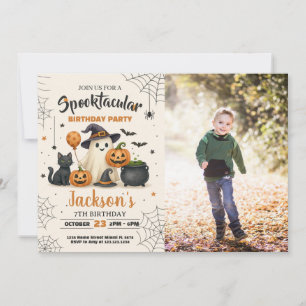 Convite de Aniversário do Dia das Bruxas Spooktacu
