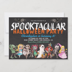 Convite de Aniversário do Dia das Bruxas Spooktacu