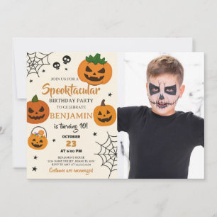 Convite de Aniversário do Dia das Bruxas Spooktacu