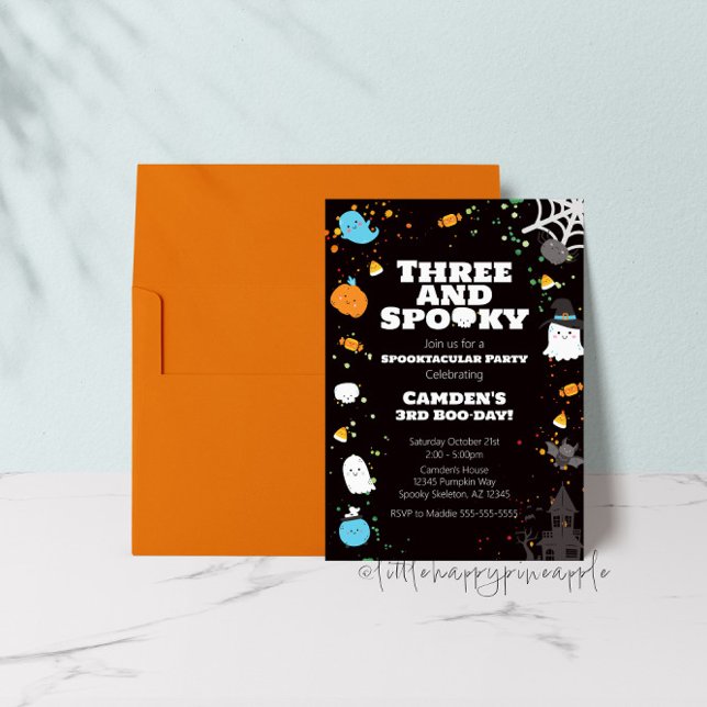 Convite de Aniversário do Dia das Bruxas Spooky (Criador carregado)