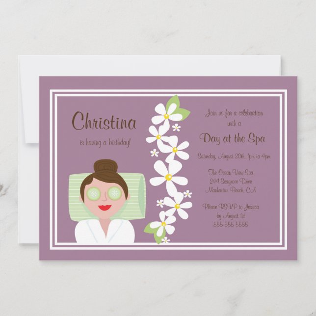 Convite de aniversário do dia dos termas (Frente)