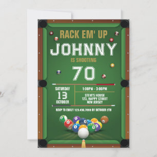 Convite de Aniversário do Digital Snooker Billiard