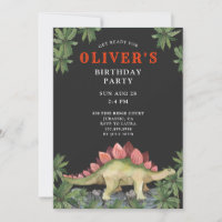 Convite de Aniversário do Dinosaur Kid